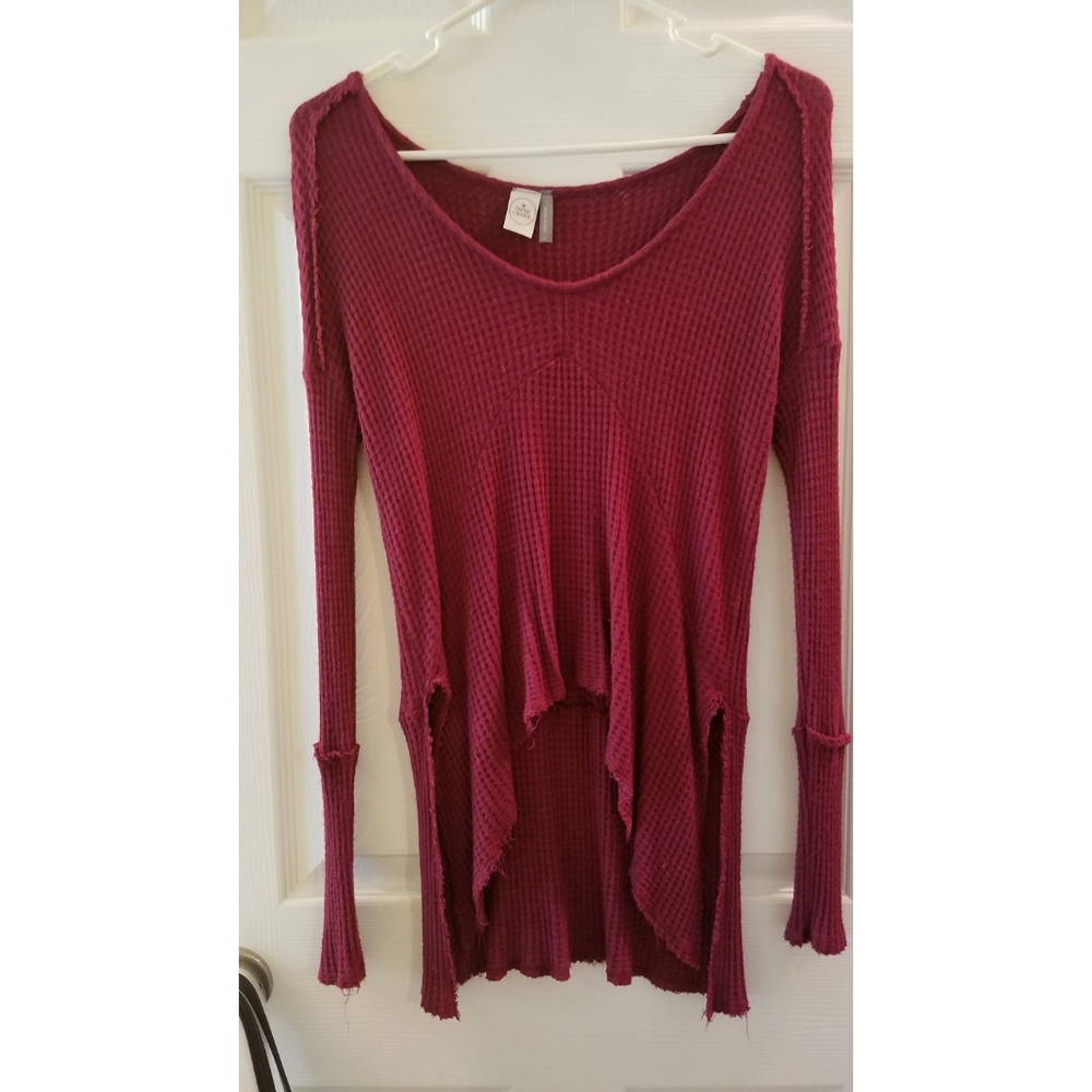 Paper Crane Waffle Knit Long Sleeve Top